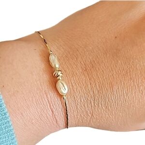 Gold plated Anklet/Bracelet -Mother of Pearl Ankle Bracelet